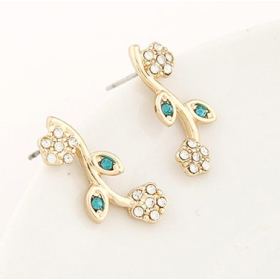 Diamond Flower Stud Earrings